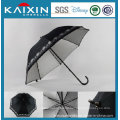 CIQ Black Straight Fiberglass Frame Windproof Umbrella